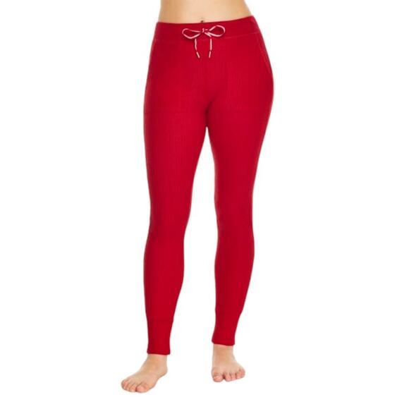 Honeydew Intimates Lounge Pro Waffle Leggings Teaberry Red Size Small NWT - Picture 1 of 7